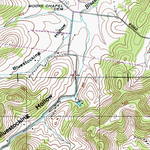 Topographic Map of Bradshaw Cemetery, TN