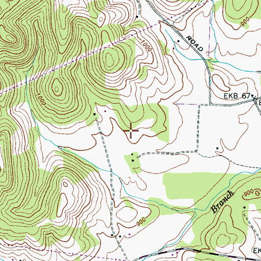 Topographic Map of Brown Cemetery, TN