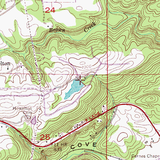 Topographic Map of Glassco Lake Dam, AL