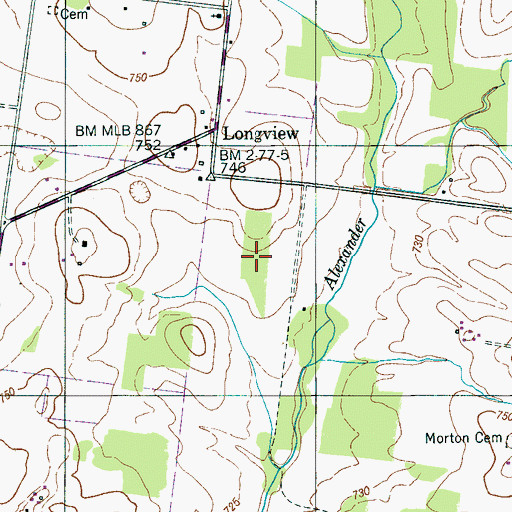 Topographic Map of Cooper Cemetery, TN