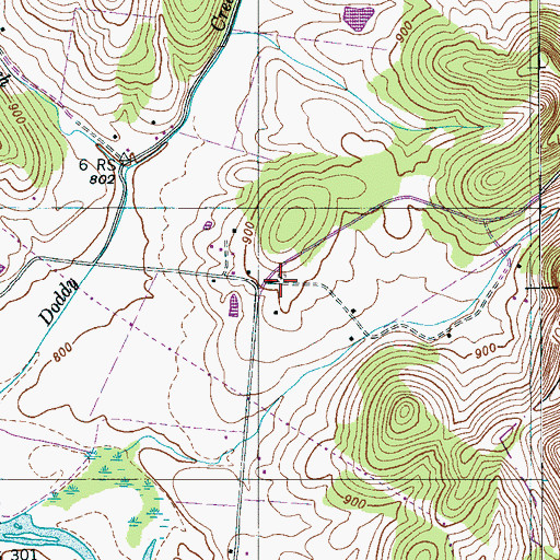 Topographic Map of Culley-Holt Cemetery, TN