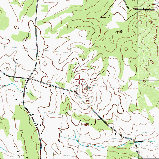 Topographic Map of Darnell Cemetery, TN