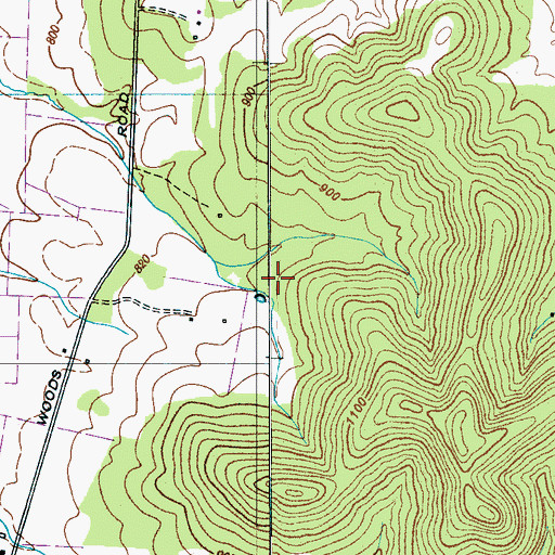 Topographic Map of Davis Cemetery, TN