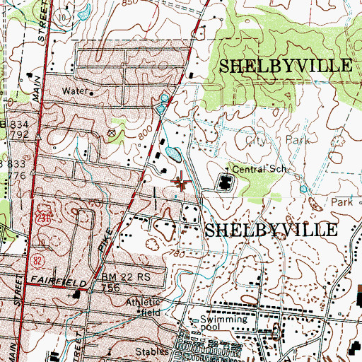 Topographic Map of Eakin Elementary School, TN