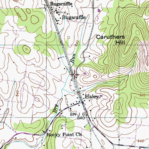 Topographic Map of Eason Cemetery, TN