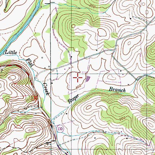 Topographic Map of Edmonson Cemetery, TN