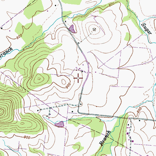 Topographic Map of Gabbert Cemetery, TN