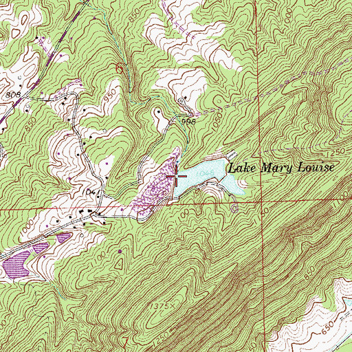 Topographic Map of Hardin Dam, AL