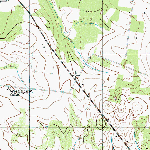 Topographic Map of Green Hill School (historical), TN