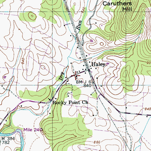 Topographic Map of Haley School (historical), TN