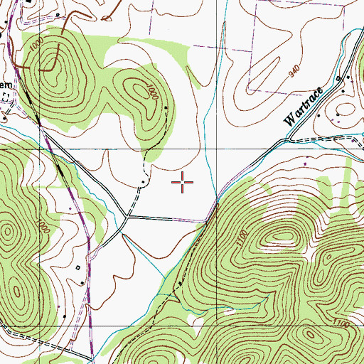 Topographic Map of Hatchett Cemetery, TN