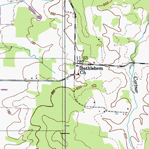 Topographic Map of Heltons Store (historical), TN