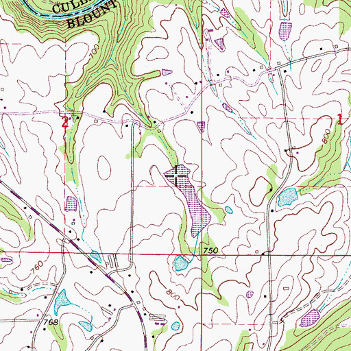 Topographic Map of Donald Smith Lake Dam, AL