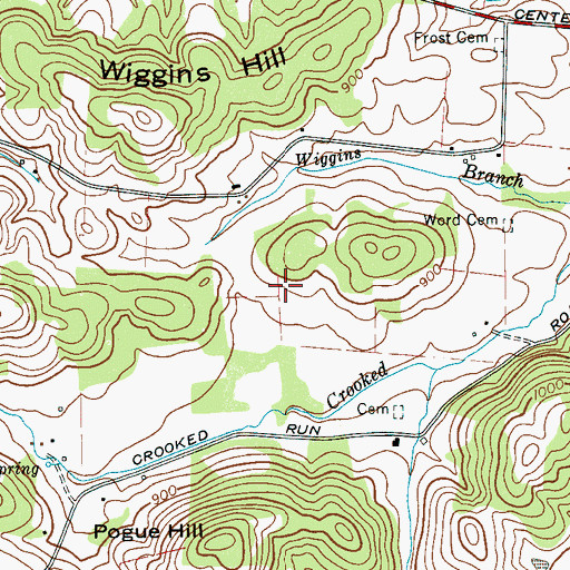 Topographic Map of Hix Cemetery, TN