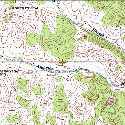 Topographic Map of Holt-Mitchell Cemetery, TN