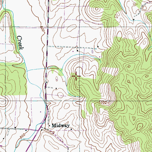 Topographic Map of Landis Cemetery, TN