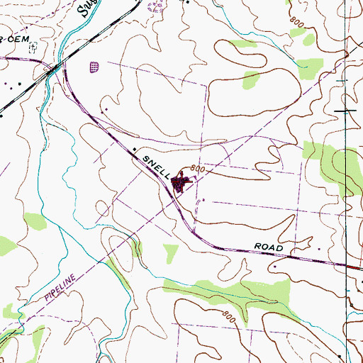 Topographic Map of Liberty Elementary School, TN
