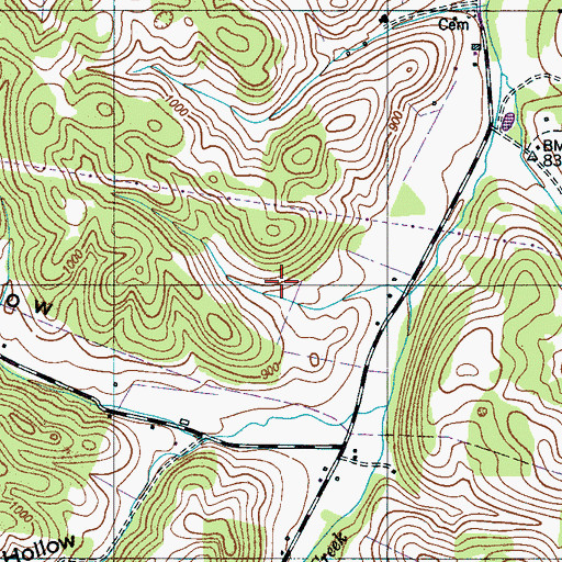 Topographic Map of Lyon Cemetery, TN