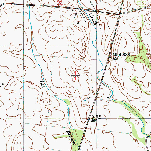 Topographic Map of Martin Cemetery, TN