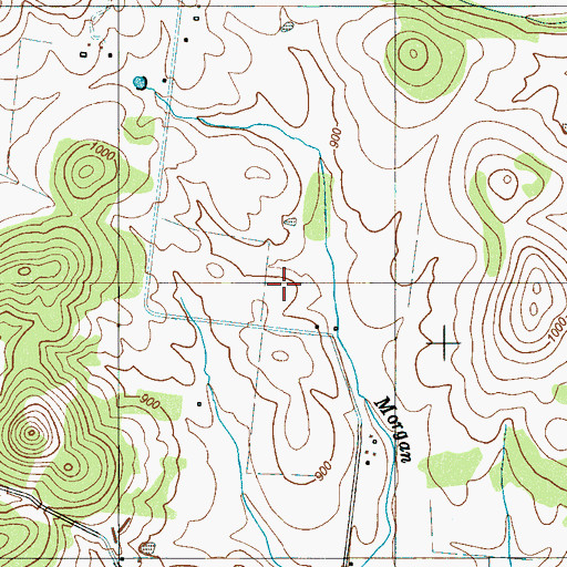 Topographic Map of McMahan Cemetery, TN