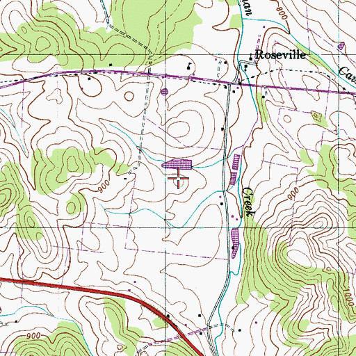 Topographic Map of Nutt Cemetery, TN