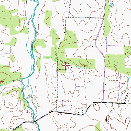 Topographic Map of O'Neal Cemetery, TN