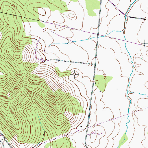 Topographic Map of Porter-Cortner Cemetery, TN