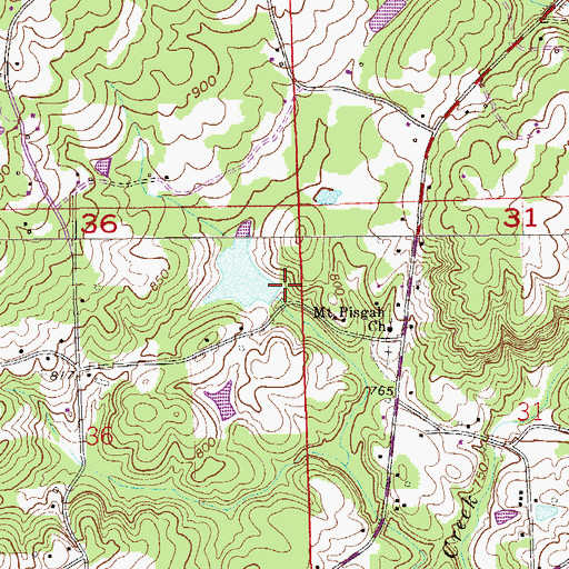 Topographic Map of Camp Sequoyah Dam, AL