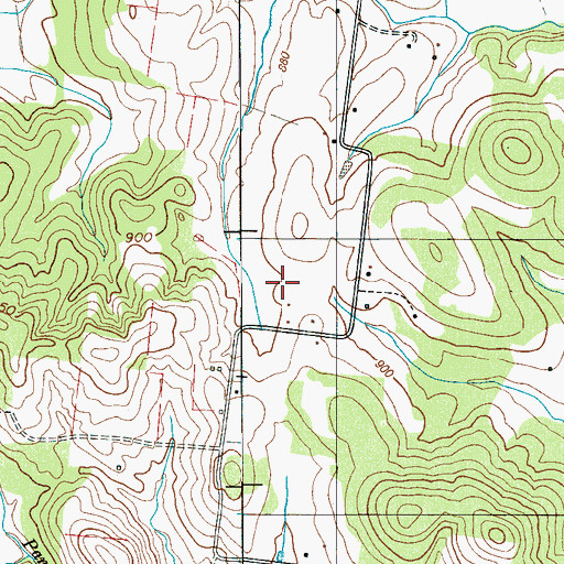 Topographic Map of Pruitt Cemetery, TN
