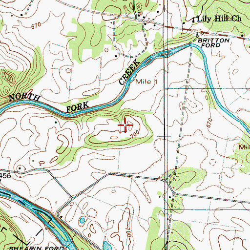Topographic Map of Ray Cemetery, TN