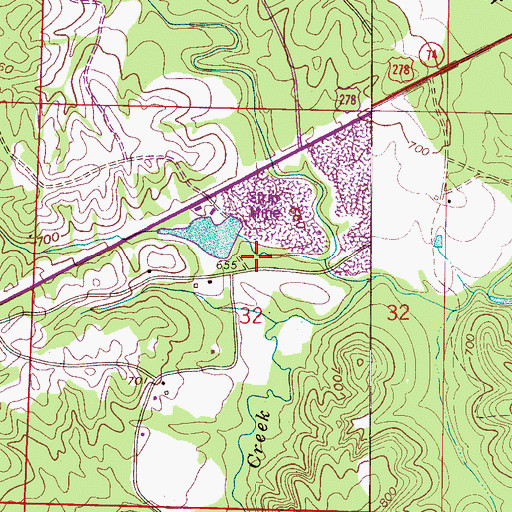 Topographic Map of W K Wilson Lake Dam, AL