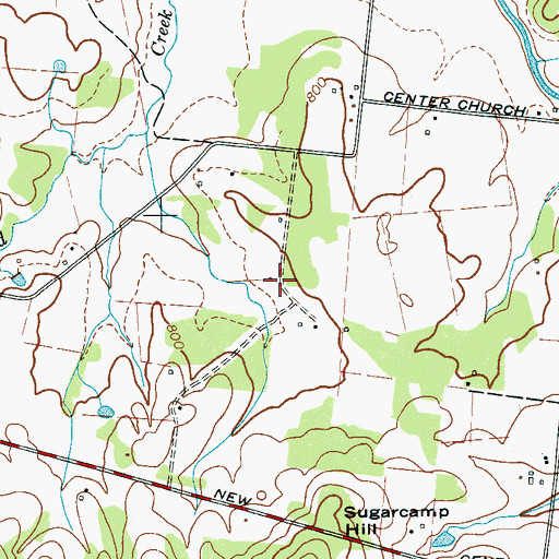 Topographic Map of Saint Marks School (historical), TN