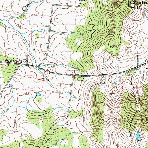 Topographic Map of Shady Grove School (historical), TN
