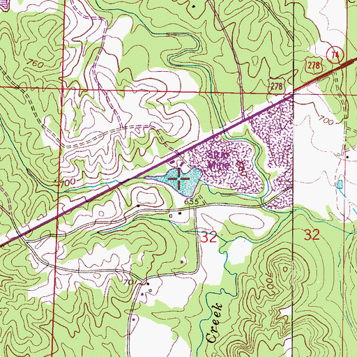 Topographic Map of W K Wilson Lake, AL