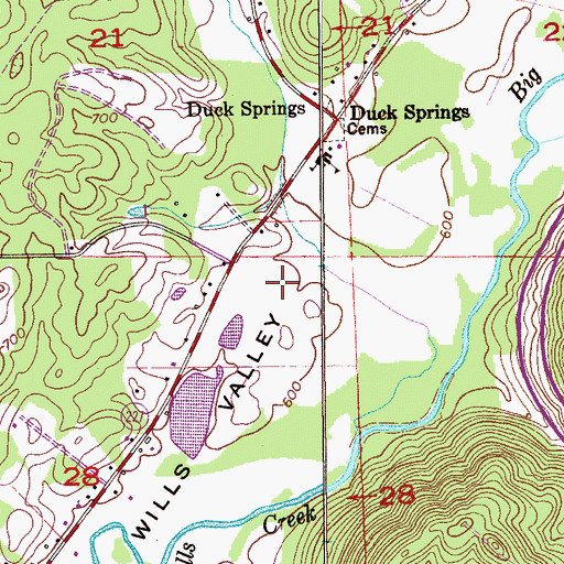 Topographic Map of Stephens Dam, AL