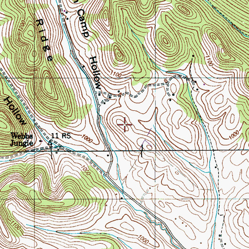 Topographic Map of Stephenson Cemetery, TN