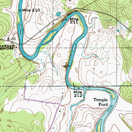 Topographic Map of Streeter Cemetery, TN