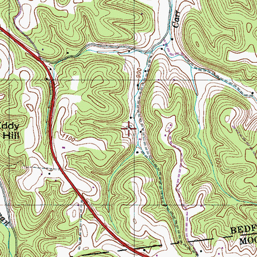 Topographic Map of Stone Cemetery, TN