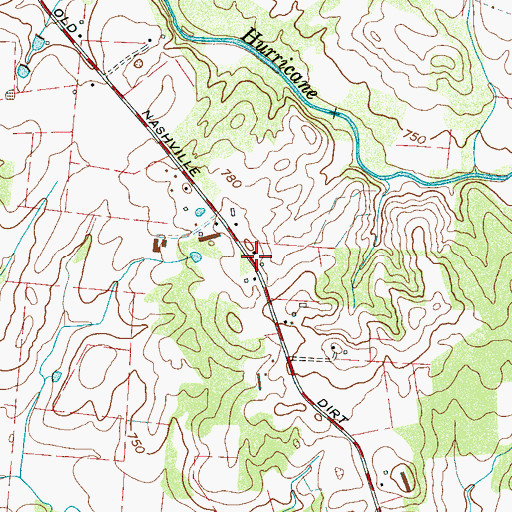 Topographic Map of Sulphur Springs School (historical), TN