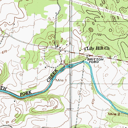 Topographic Map of Yoes Cemetery, TN