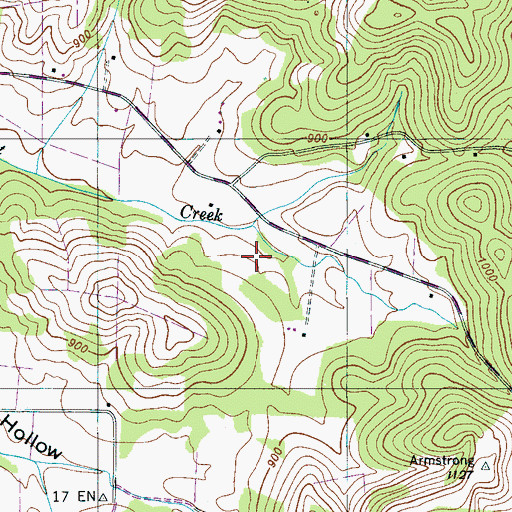 Topographic Map of Young Cemetery, TN