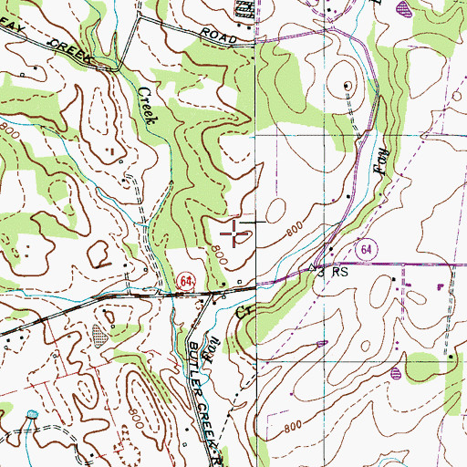 Topographic Map of Young Cemetery, TN