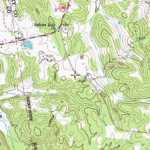 Topographic Map of Central School (historical), TN