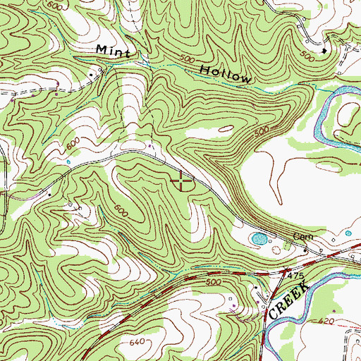 Topographic Map of Dunbar School (historical), TN
