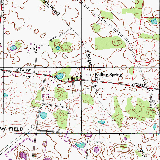Topographic Map of Greewild School (historical), TN
