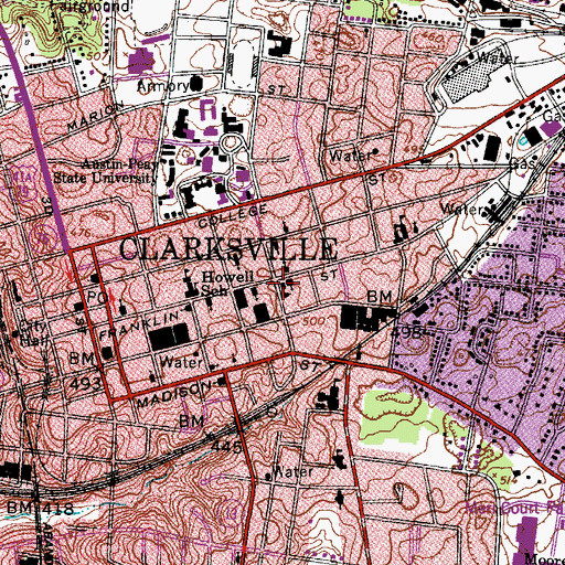 Topographic Map of Immaculate Conception Catholic Church, TN