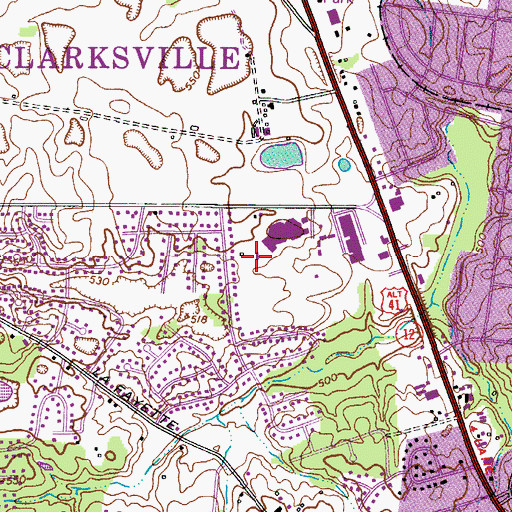Topographic Map of Kleenman Community Center, TN