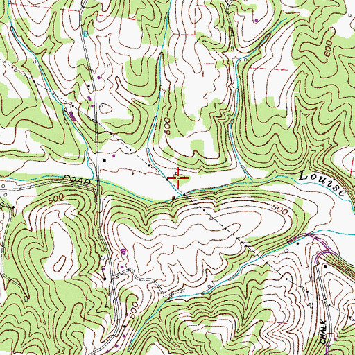 Topographic Map of Lafayette Furnace (historical), TN
