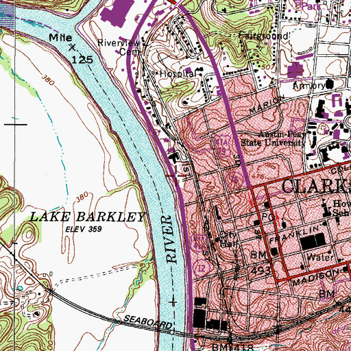 Topographic Map of McGregor Park, TN