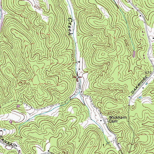 Topographic Map of Montgomery Furnace (historical), TN